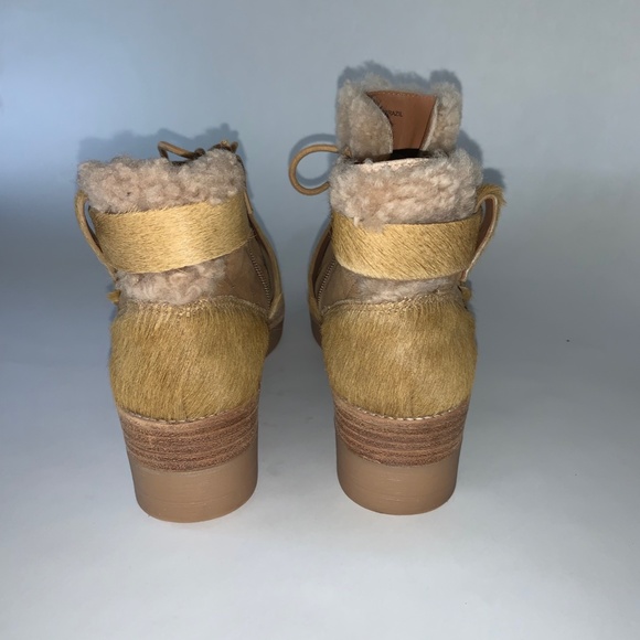 Unique Derek Lam 10 Crosby Calf Hair and Suede Ankle Booties Size 8.5 - Picture 5 of 10